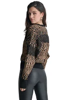 Women's Long Sleeve Animal Sweater