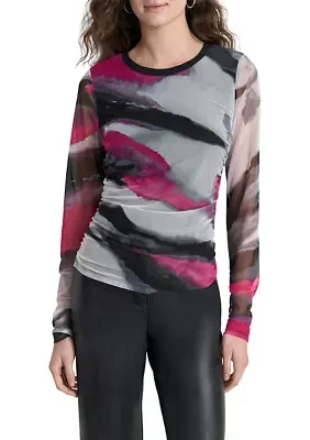 Women's Long Sleeve Brushstroke Top