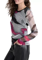 Women's Long Sleeve Brushstroke Top