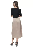 Women's Satin Cargo Skirt