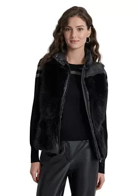 Women's Belted Fur Vest