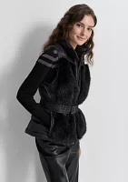 Women's Belted Fur Vest