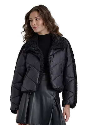 Women's Sherpa Trim Moto Jacket