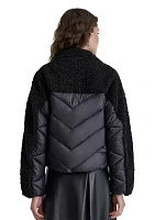 Women's Sherpa Trim Moto Jacket