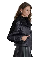 Women's Sherpa Trim Moto Jacket