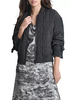 Women's Quilted Bomber Jacket