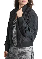 Women's Quilted Bomber Jacket