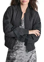 Women's Quilted Bomber Jacket