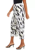 Women's Wave Print Linen Pants