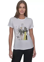 Women's Short Sleeve NY Girls Graphic T-Shirt