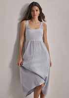 Women's Sleeveless Empire Gauze Midi Dress