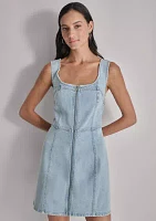 Women's Sleeveless Zip Front Denim Dress