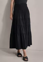 Women's Smocked Tiered Midi Skirt