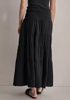 Women's Smocked Tiered Midi Skirt