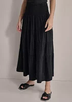 Women's Smocked Tiered Midi Skirt