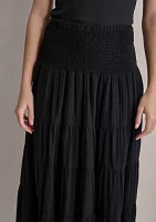 Women's Smocked Tiered Midi Skirt