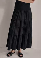 Women's Smocked Tiered Midi Skirt