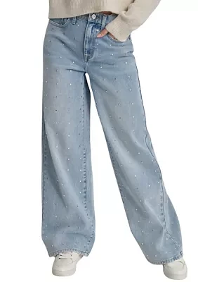 Women's Embellished Wide Leg Jeans