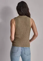 Women's Sleeveless Cotton Linen Sweater