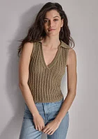 Women's Sleeveless Cotton Linen Sweater