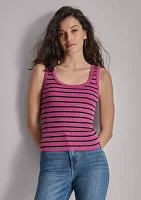 Women's Sleeveless Striped Scoop Neck Tank