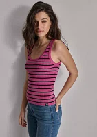 Women's Sleeveless Striped Scoop Neck Tank