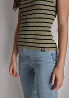 Women's Sleeveless Striped Scoop Neck Tank