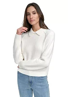 Women's Long Sleeve Collared Sweater