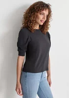 Women's Puff Sleeve Crew Neck T-Shirt