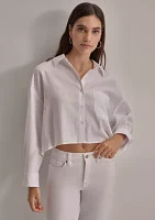 Women's Cropped Linen Shirt