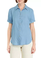 Women's Short Sleeve Tencel Shirt