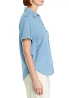 Women's Short Sleeve Tencel Shirt