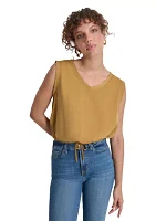 Women's Sleeveless Tie Waist Blouse