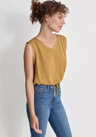 Women's Sleeveless Tie Waist Blouse