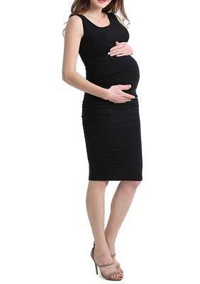 Maternity Delia Ruched  Midi Dress