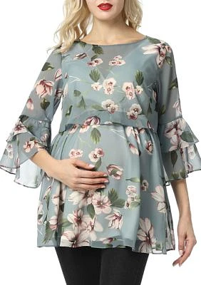 Maternity  Audrey Nursing Floral Print Blouse