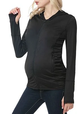 Maternity  Haven Side Ruched Performance Hoodie