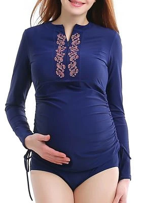 Maternity  Kaylee UPF 50+ Rash Guard & Bottom 2-Piece Bathing Suit Set