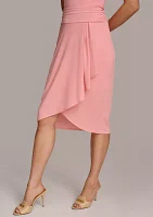 Women's Ruched Waist Ruffle Skirt