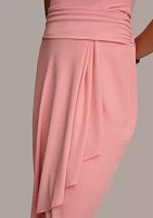 Women's Ruched Waist Ruffle Skirt