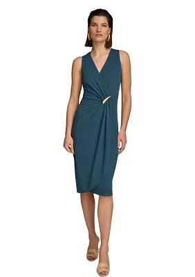 Women's Sleeveless Solid Knit Dress