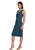 Women's Sleeveless Solid Knit Dress