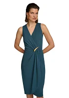 Women's Sleeveless Solid Knit Dress