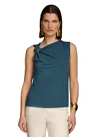 Women's Sleeveless Solid Knit Top