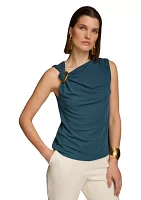 Women's Sleeveless Solid Knit Top