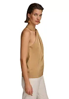 Women's Twist Front Halter Blouse