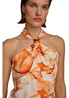 Women's Printed Halter Neck Top