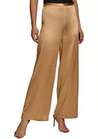 Women's Wide Leg Satin Pants