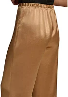 Women's Wide Leg Satin Pants