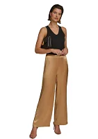 Women's Wide Leg Satin Pants